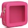 Pinkmik Small Makeup Bag Mini Clear Cosmetic Makeup Case Toiletry Bag with Zipper Womens Purse Organizer Car Essentials XFuxia MINI