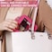 Pinkmik Small Makeup Bag Mini Clear Cosmetic Makeup Case Toiletry Bag with Zipper Womens Purse Organizer Car Essentials XFuxia MINI
