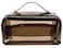 EURYNOME Clear Makeup Organizer Bag Semi Transparent Travel Makeup Bag Leather Handle Clear Cosmetic Bag with Zipper