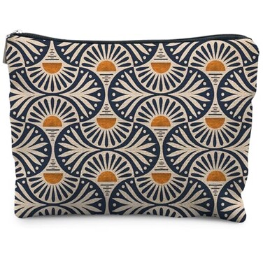 RYYCDOI Boho Makeup Bag Gifts for Women Sunset Leaf Aesthetic Makeup Pouch