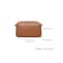 YONBEN PU leather Organizer Bag Lightweight Cosmetic Bag with Ring Clasp Perfect Travel Makeup Bag for Women Saddle BrownPU