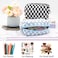 PAZIMIIK Checkered Makeup Bag for Purse Portable Zipper Make Up Pouch Small Cosmetic Case for Travel Accessories 2PCS Blue