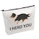 PWHAOO S heltie G ift Sheltie Dog Makeup Bag Sheltie Dog Sheltie Mom Gift Shetland Sheepdog Lover Gift I Herd You B