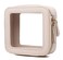 Pinkmik Small Makeup Bag Mini Clear Cosmetic Makeup Case Toiletry Bag with Zipper Womens Purse Organizer Car Essentials Beige MINI1