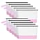 Sinzip 10 Pieces Cotton Canvas Makeup Bag with Bottom and Strap MultiPurpose Cosmetic Bag with Zipper Travel Toiletry Pouch Blank DIY Craft Bag WhitePink M