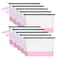 Sinzip 10 Pieces Cotton Canvas Makeup Bag with Bottom and Strap MultiPurpose Cosmetic Bag with Zipper Travel Toiletry Pouch Blank DIY Craft Bag WhitePink M