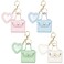 Arvintas 4PCS Super Smalls Makeup Bag with Mirror Mini Makeup Bag for Women Coin Wallet Bag Charms Y2k Accessories Cute Leather Keychain Style 2