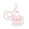 Arvintas 4PCS Super Smalls Makeup Bag with Mirror Mini Makeup Bag for Women Coin Wallet Bag Charms Y2k Accessories Cute Leather Keychain Style 2