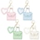 Arvintas 4PCS Super Smalls Makeup Bag with Mirror Mini Makeup Bag for Women Coin Wallet Bag Charms Y2k Accessories Cute Leather Keychain Style 2