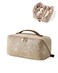 EACHY Travel Makeup BagLarge Capacity Cosmetic Bags for WomenWaterproof Portable Pouch Open Flat Toiletry Bag Pattern Makeup Bag FBrownLarge