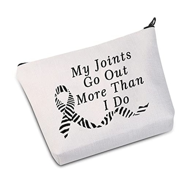 JXGZSO EhlersDanlos Syndrome Makeup Bag My Joints Go Out More Than I Do Ehlers Danlos EDS Support Gift More Than I Do bag