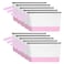 Sinzip 10 Pieces Cotton Canvas Makeup Bag with Bottom and Strap MultiPurpose Cosmetic Bag with Zipper Travel Toiletry Pouch Blank DIY Craft Bag WhitePink S