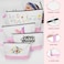 Sinzip 10 Pieces Cotton Canvas Makeup Bag with Bottom and Strap MultiPurpose Cosmetic Bag with Zipper Travel Toiletry Pouch Blank DIY Craft Bag WhitePink S