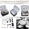 KaAutoler Portable makeup box with Lock Large Capacity Travel Makeup Case Organizer Makeup Bags for Girls Traveling With Handle and Divider Makeup Bag Black