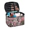 Flashideas Hummingbird Floral Makeup Bag Large Capacity Travel Make Up Bag Easy to Hold Portable Storage Bag Makeup Bags Case Organizer for Cosmetics Vertical Storage