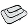 YOQIVEXU 3 Pcs Clear Hard Zipper Case Hard Shell Plastic Clear Organizer Bag Transparent Makeup Pouches Portable Box for Travel Toiletries Toy Storage Bins Black Multi