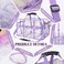 Abbylike 2 Pcs Large Professional Clear PVC Travel Makeup Bag with 4 External Pockets and Shoulder Strap Zippered Toiletry Bags for WomenMulticolor