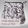 POPUPS Large Makeup Bag with Zipper Waterproof Neoprene Cosmetic Bag 77 x 1075 x 5 inches
