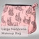 POPUPS Large Makeup Bag with Zipper Waterproof Neoprene Cosmetic Bag 77 x 1075 x 5 inches