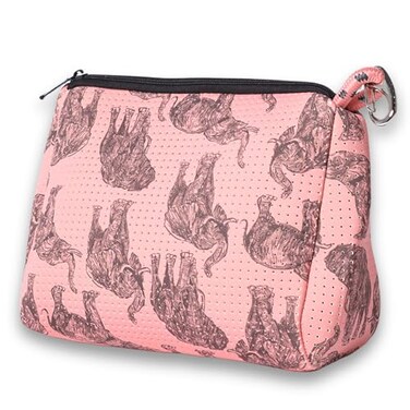 POPUPS Large Makeup Bag with Zipper Waterproof Neoprene Cosmetic Bag 77 x 1075 x 5 inches
