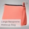 POPUPS Large Makeup Bag with Zipper Waterproof Neoprene Cosmetic Bag 77 x 1075 x 5 inches Pouch Blushing Pink