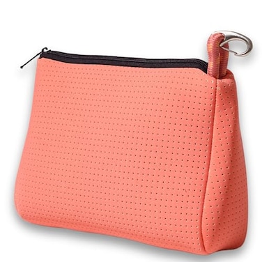 POPUPS Large Makeup Bag with Zipper Waterproof Neoprene Cosmetic Bag 77 x 1075 x 5 inches Pouch Blushing Pink