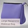 POPUPS Large Makeup Bag with Zipper Waterproof Neoprene Cosmetic Bag 77 x 1075 x 5 inches Pouch Veri Peri