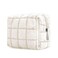 E-Tree ETree Cute Makeup BagQuilted Cosmetic BagMake up Pouch for PurseToiletry Zipper PouchCheckered BagTravel CaseStorage Pouches for Organization White