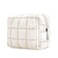 E-Tree ETree Cute Makeup BagQuilted Cosmetic BagMake up Pouch for PurseToiletry Zipper PouchCheckered BagTravel CaseStorage Pouches for Organization White