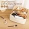 zaleeta Travel Makeup Bag Large Capacity Cosmetic Organizer Bags for Women Waterproof PU Leather Toiletry Bags Wide Open Flat Makeup Case with Divider and Handle