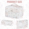 BuyCard Floral Quilted Makeup Bag Set 3Pcs Cosmetic Travel Organizer with Toiletry Pouch and Brush Holder Patchwork Flowers Pattern