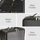 ETOILE Small Twin Cosmetic Case Black Dual Compartment Cosmetic Beauty Organizer Toiletry Case
