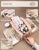 Yikisite Travel Makeup Bag for Women Large Capacity Cosmetic Organizer with Wide Opening Waterproof Portable Toiletry Storage Bag for Easy Access