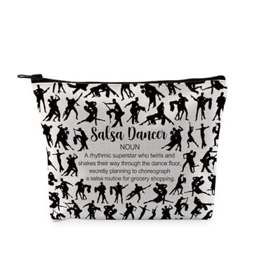 G2TUP Salsa Dance Gift Salsa Dancer Makeup Bag Latin Culture Cosmetic Bag Salsa Lover Gift Social Latin Dance Gift Salsa Dancer MB