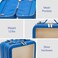 ETOILE Small Twin Cosmetic Case Cobalt Dual Compartment Cosmetic Beauty Organizer Toiletry Case