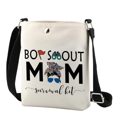TSOTMO Scout Mom Gift Boy Scout Mom Appreciation Survival Kit Boy Scouting Crossbody Bag BoyScout XK