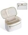 Wandering Nature Makeup Bag Travel Make Up Bag with Divider Makeup Case Organizer for Women in Fabric White