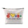 G2TUP Funny Bocce Ball Lover Gift Peace Love Bocce Makeup Bag Bocce Queen Cosmetic Bag Fun Yard Game Gift Peace Love Bocce MB