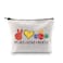 G2TUP Funny Bocce Ball Lover Gift Peace Love Bocce Makeup Bag Bocce Queen Cosmetic Bag Fun Yard Game Gift Peace Love Bocce MB