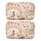 LONGING TO BUY Floral Embroidered Cosmetic Pouch Make Up Organizer Pouch for Women Zip Pouch Combo for Multiple Use Wristlet Design Cream