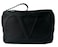 Valentino Black Large Zip Makeup Cosmetic Clutch Wristlet Pouch Approx 85L x 5H x 2W 2235