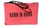 Valentino BORN IN ROMA Pink Coral Small Flat Makeup Cosmetic Gift Wristlet Pouch Approx 7L x 45 4180