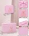 MONSTINA Initial Makeup BagMonogram Pouch Gifts for TeensPersonalized Cosmetic Bag for GirlsWomenCute Letter Make Up BagPink A