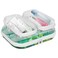 CarryEpic Clear Hard Shell Zipper Cases3 Packs Plastic Hard Sided Zippers Pouches Clear Hardshell Pencil Case For Storage Diaper Bag Organizer Bliss Bins 2Small1Medium