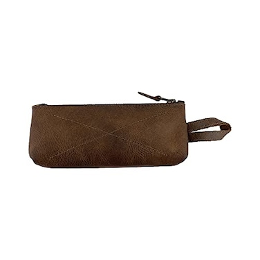 HideDrink Hide Drink CarryOn Toiletry Bag Pen and Pencil Case Cable Organizer Storage for Utensils Travel Essentials Full Grain Leather Handmade Bourbon Brown