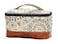 Myra Bag Flowers Leather Upcycled Canvas Shaving Kit Bag S1119