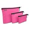 GOX 3 Pack Travel Toiletry Bag for Men Carry On Packing Organizer Zipper Pouch Portable Cosmetic Pouch Accessory Document Electronics Pink