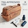 RUSTIC TOWN Leather Toiletry Bag Stylish Durable Dopp Kit with Water Resistant Lining Travel Shaving Kit Organizer for Bathroom Overnight Trips Great Gift for Men Women