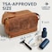 RUSTIC TOWN Leather Toiletry Bag for Men Travel Shaving Dopp Kit Bathroom Shower Toiletries Organizer Cosmetic Makeup Bag for Women