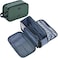 ZEEMO Travel Toiletry Bag for Men Medium WaterResistant DoubleSided FullOpen Dopp Kit Versatile Organizer for Shower and Hygiene Accessories Bathroom Essentials Cosmetics Green